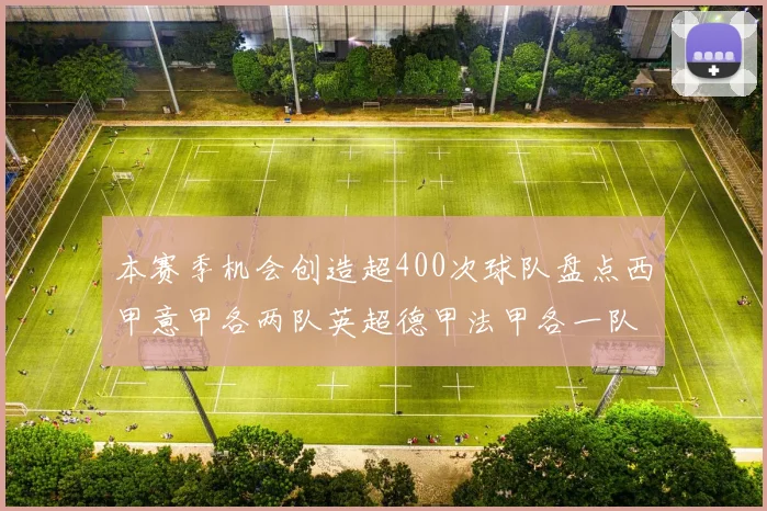 本赛季机会创造超400次球队盘点西甲意甲各两队英超德甲法甲各一队